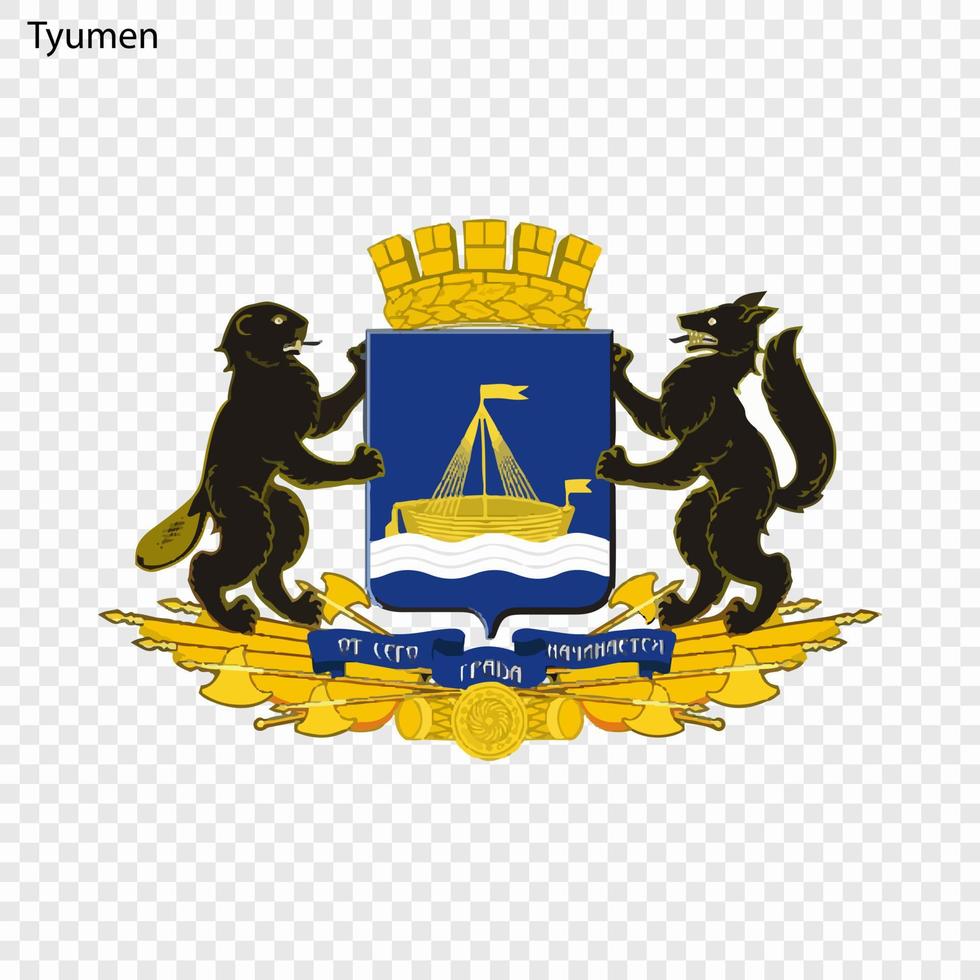 Emblem von Tjumen. Vektor Illustration