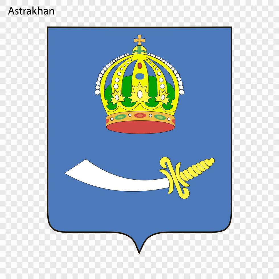 Emblem von Astrachan vektor