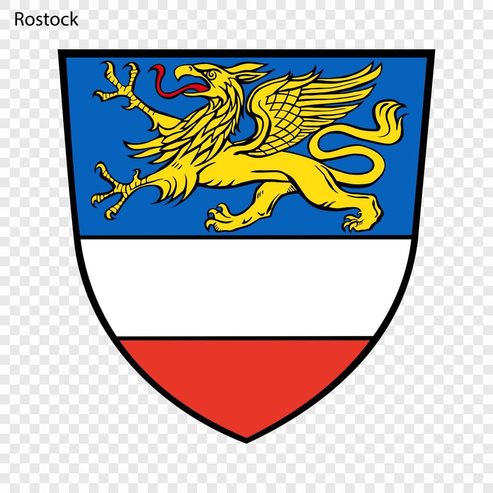 emblem av stad av Tyskland vektor