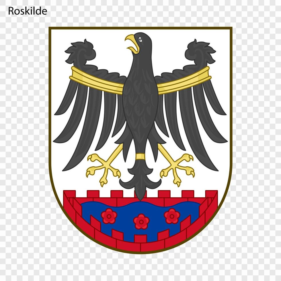 emblem av stad av Danmark vektor