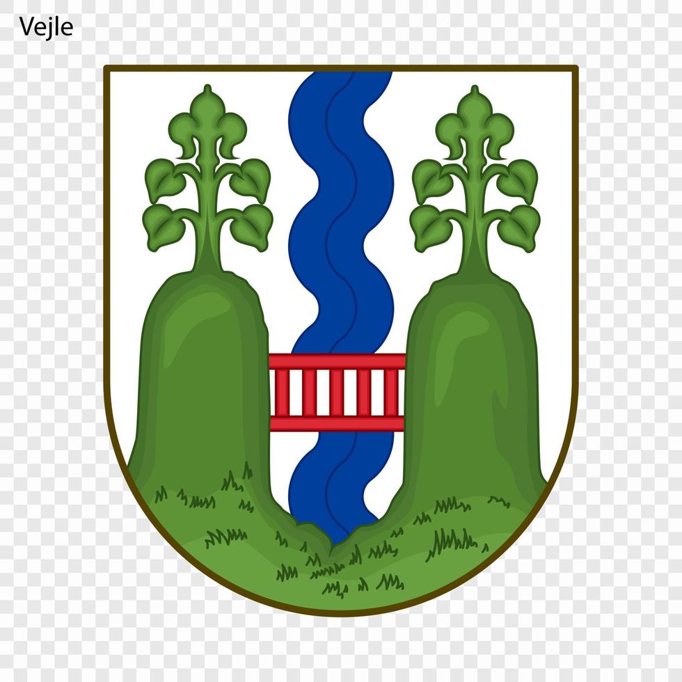 emblem av stad av Danmark vektor