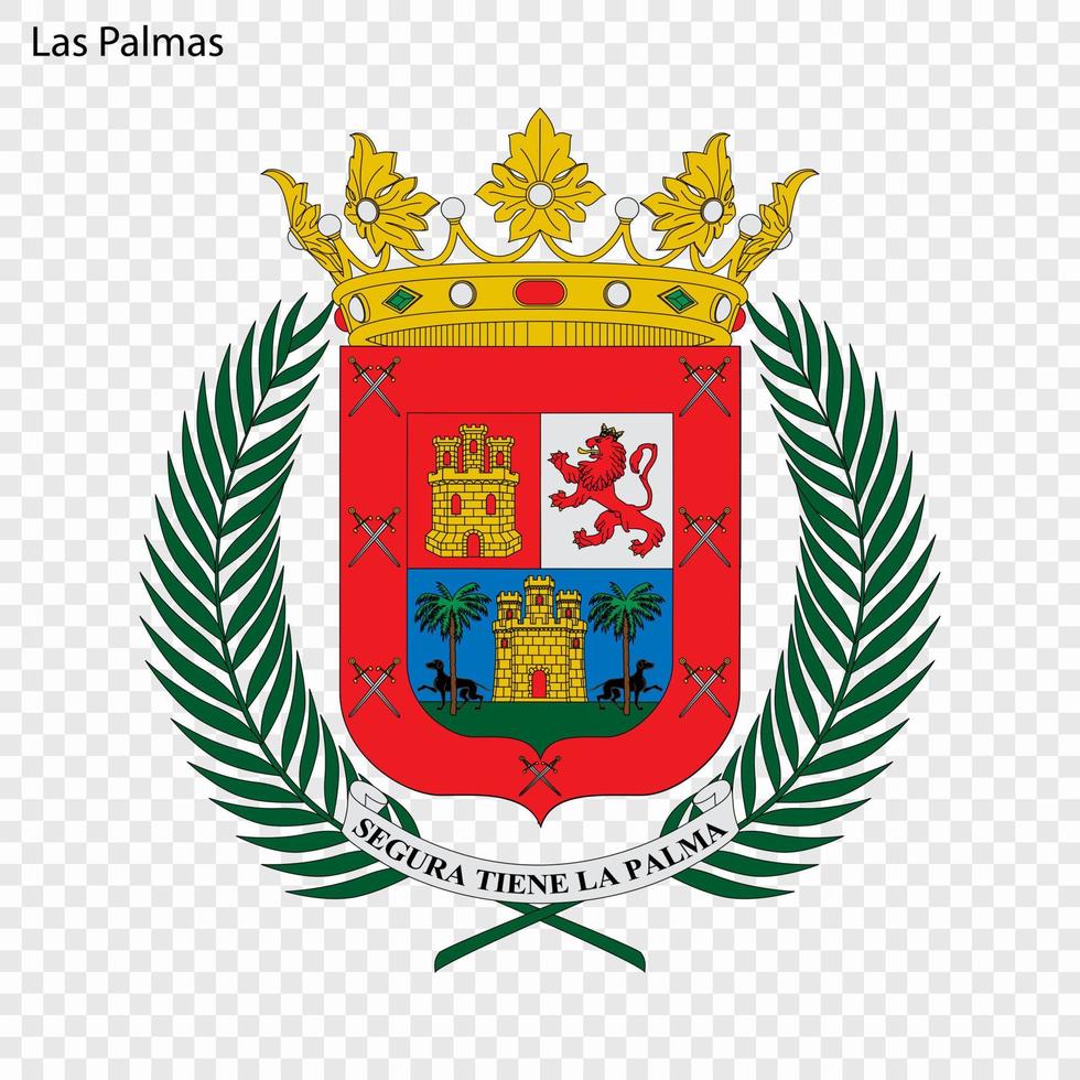 emblem av las palmas . stad av Spanien vektor