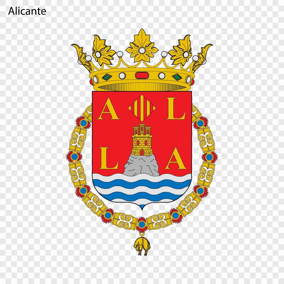 Emblem von alicante . Stadt von Spanien vektor