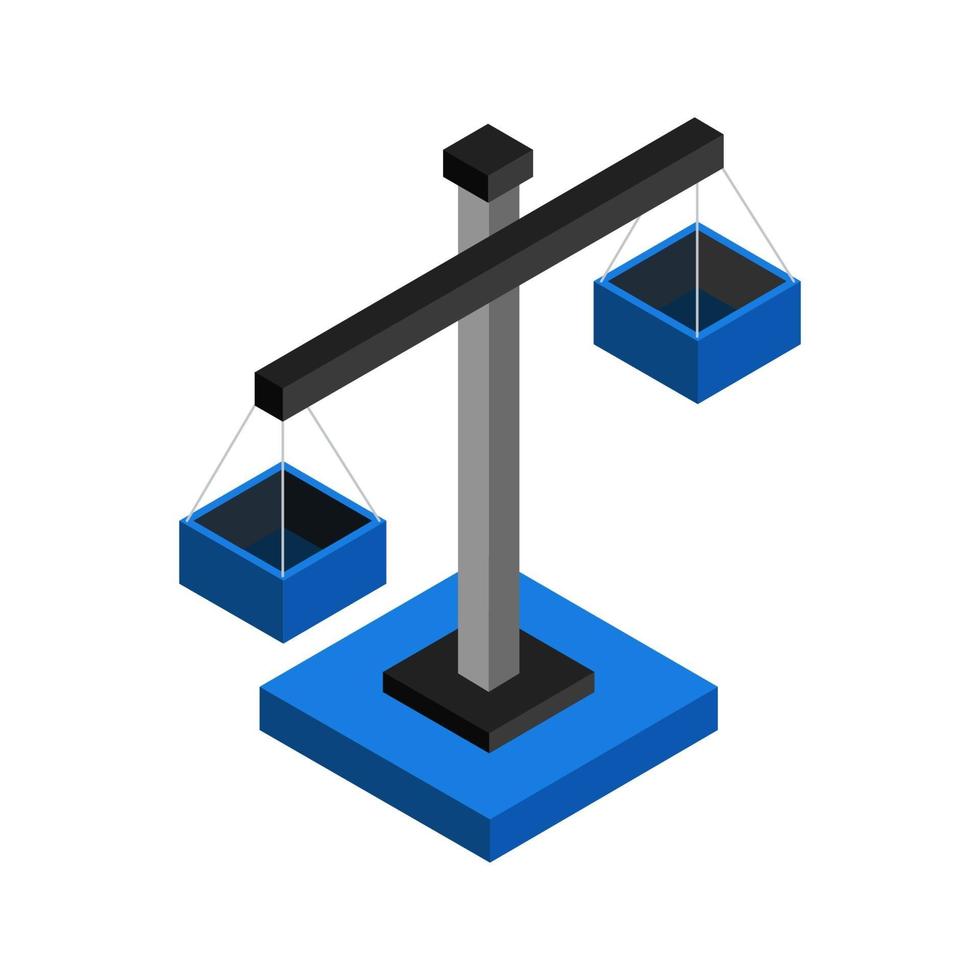 isometrisk balans på vit bakgrund vektor