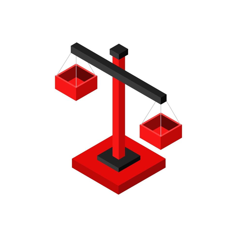 isometrisk balans på vit bakgrund vektor