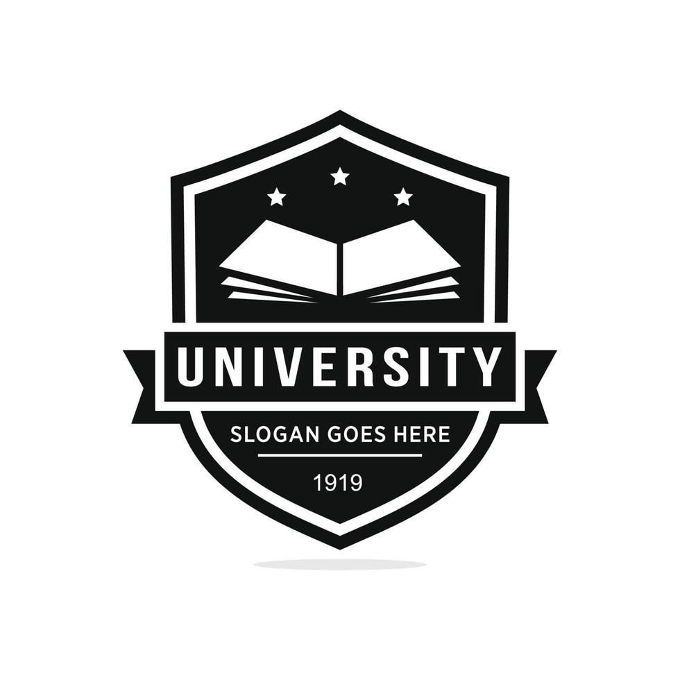 universitet logotyp design vektor
