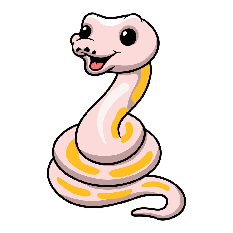 süß Super Zimt Banane Ball Python Karikatur vektor