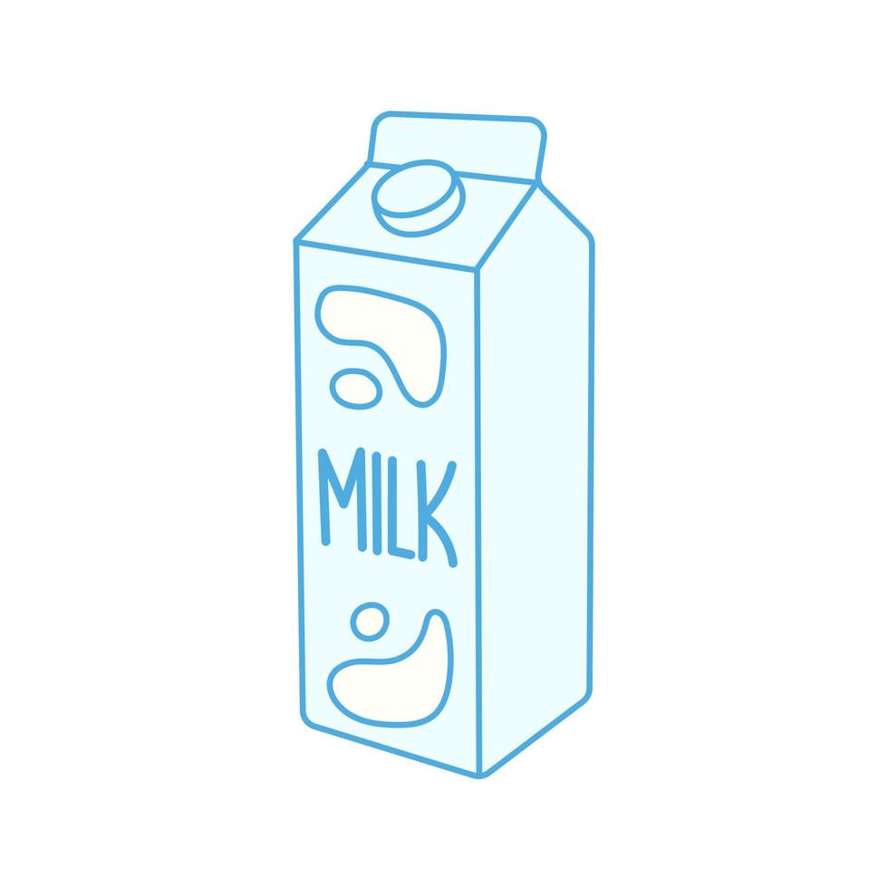 Milch Karton Gekritzel vektor