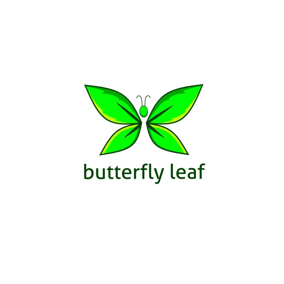 illustration vektor grafisk av blad formad fjäril logotyp mall