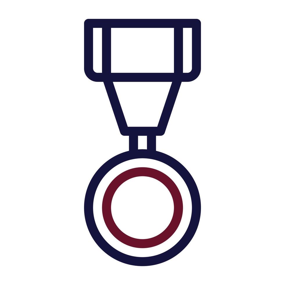 Medaille Symbol duocolor Stil kastanienbraun Marine Farbe Militär- Illustration Vektor Heer Element und Symbol perfekt.