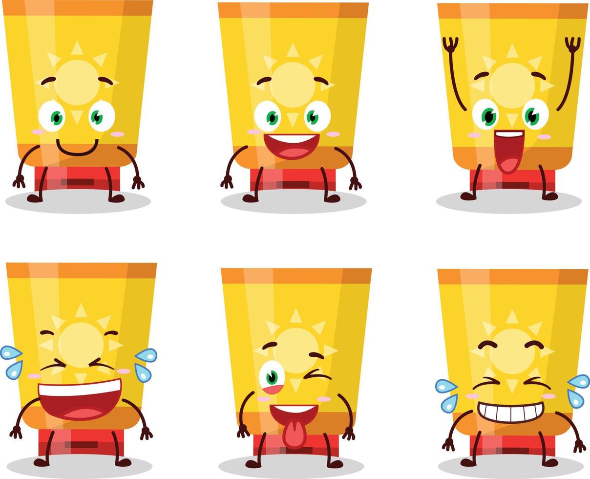 tecknad serie karaktär av Sol blockera med leende uttryck vektor