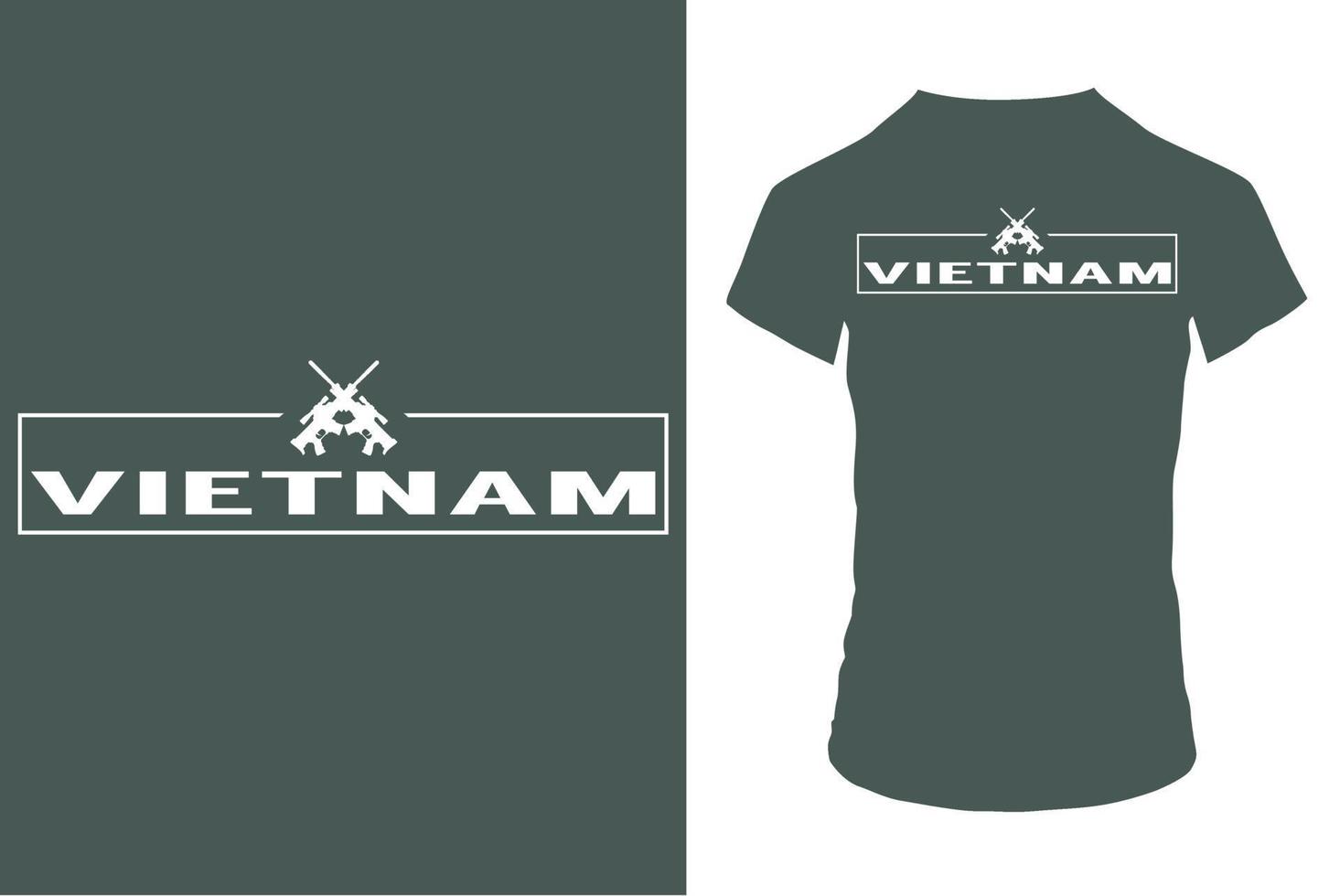 Gewehr und amerikanisch Vietnam T-Shirt Design vektor