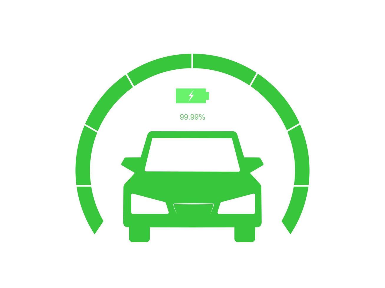 Vektor Illustration von elektrisch angetrieben Auto und Laden Punkt Symbole oder Logo Stil.