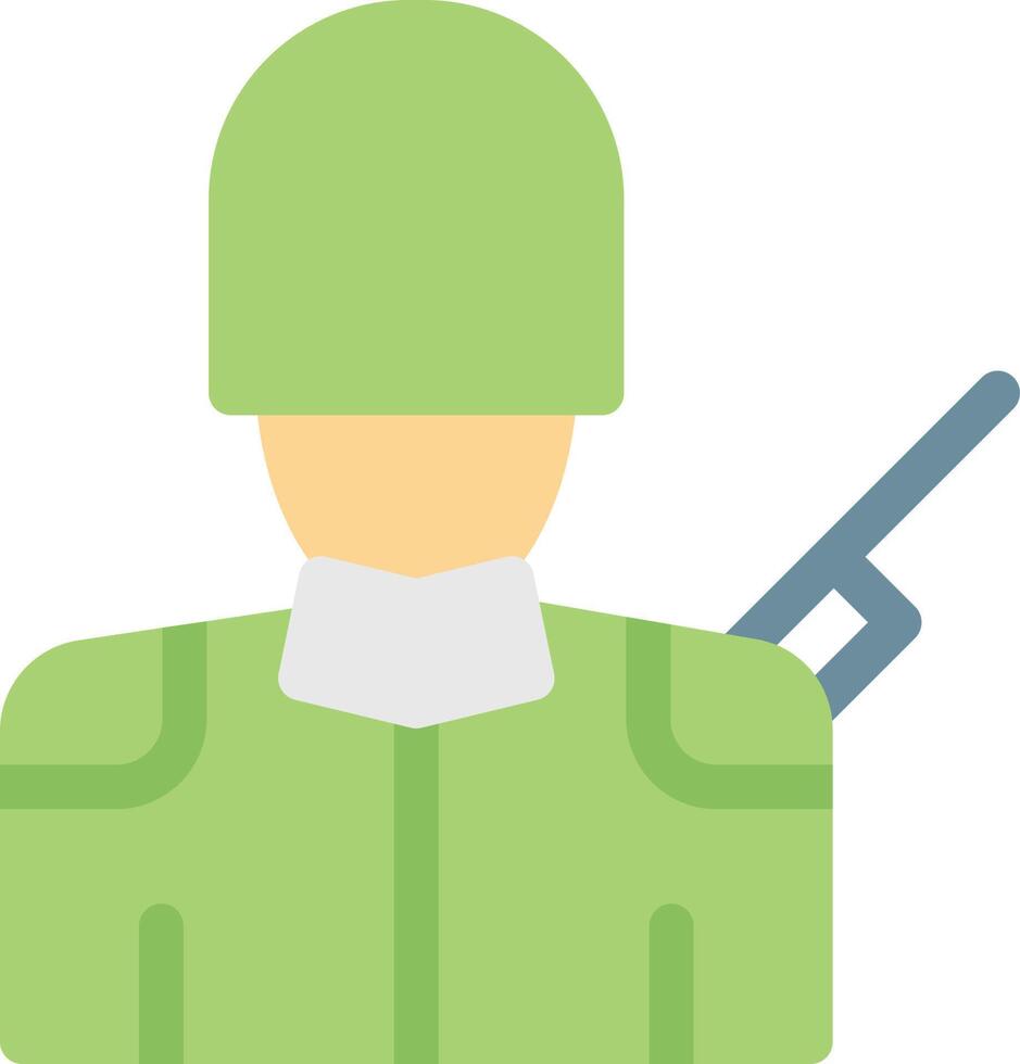 Soldat-Vektor-Illustration auf einem Hintergrund. hochwertige Symbole. Vektor-Icons für Konzept und Grafikdesign. vektor