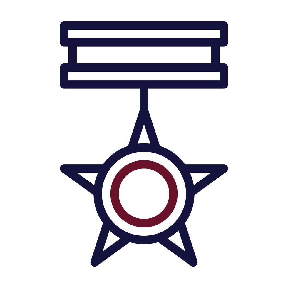 Medaille Symbol duocolor Stil kastanienbraun Marine Farbe Militär- Illustration Vektor Heer Element und Symbol perfekt.