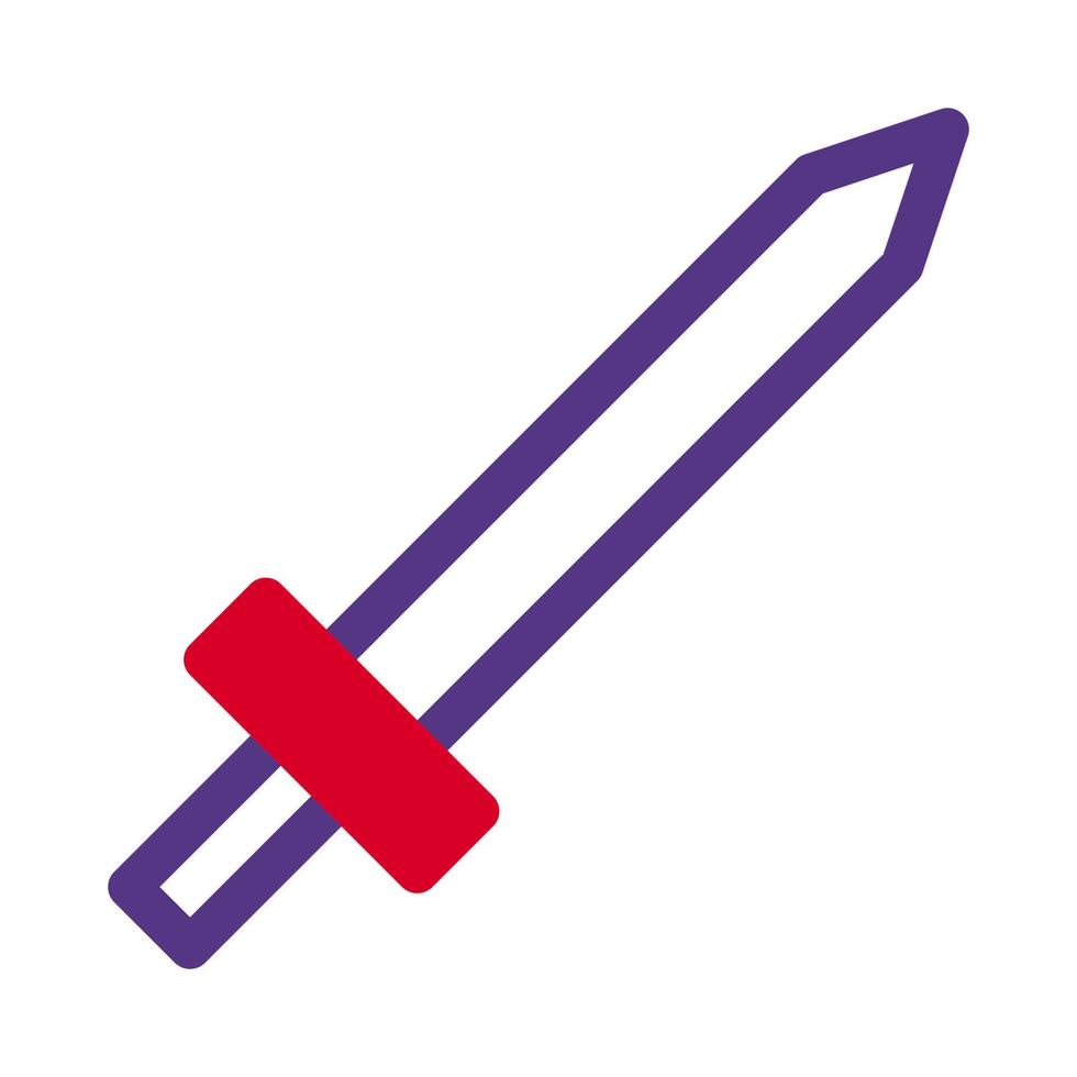 svärd ikon duotone stil duotone röd lila Färg militär illustration vektor armén element och symbol perfekt.