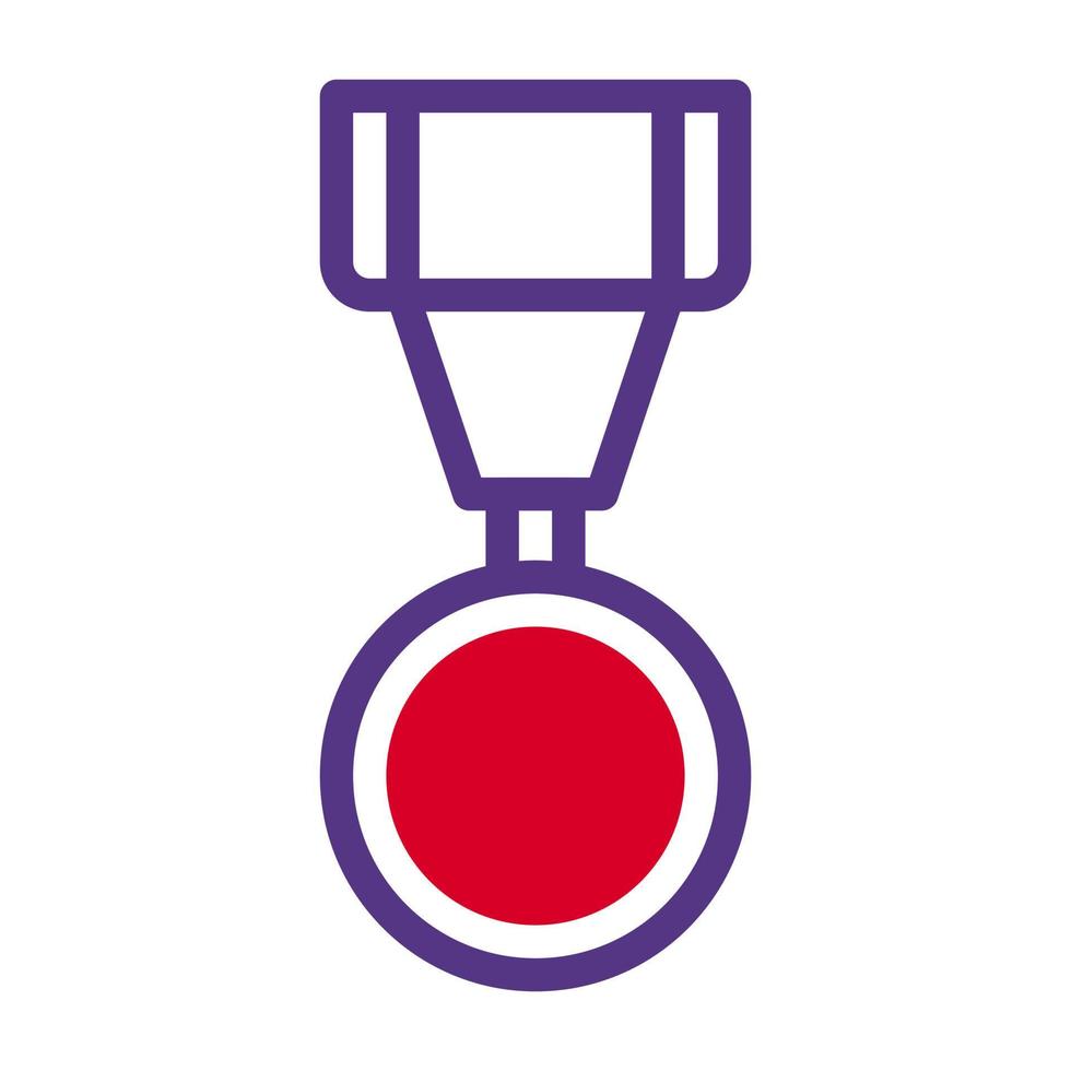 medalj ikon duotone stil duotone röd lila Färg militär illustration vektor armén element och symbol perfekt.