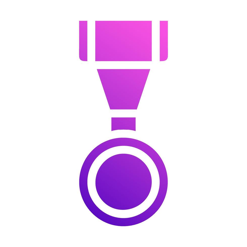 medalj ikon fast stil lutning lila rosa Färg militär illustration vektor armén element och symbol perfekt.