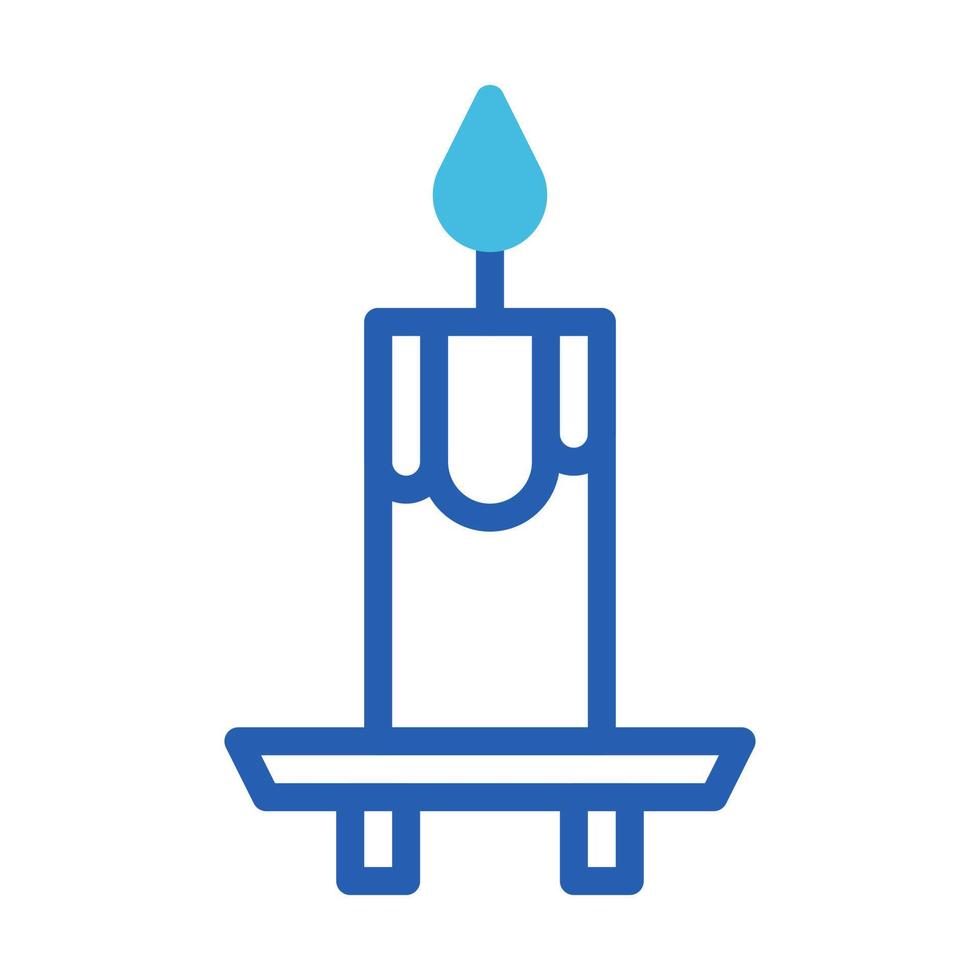 Kerze Symbol Duotone Blau Stil Ostern Illustration Vektor Element und Symbol perfekt.