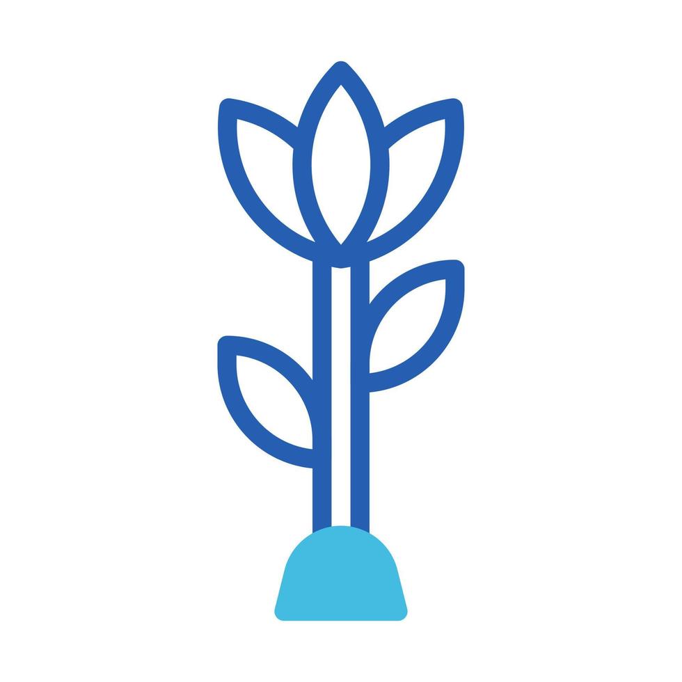 Blume Symbol Duotone Blau Stil Ostern Illustration Vektor Element und Symbol perfekt.