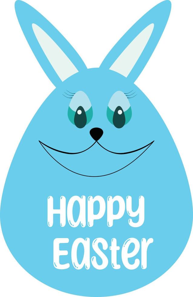 kostenlos Vektor glücklich Ostern Tag mit Text und Ei Karte im Gekritzel Stil