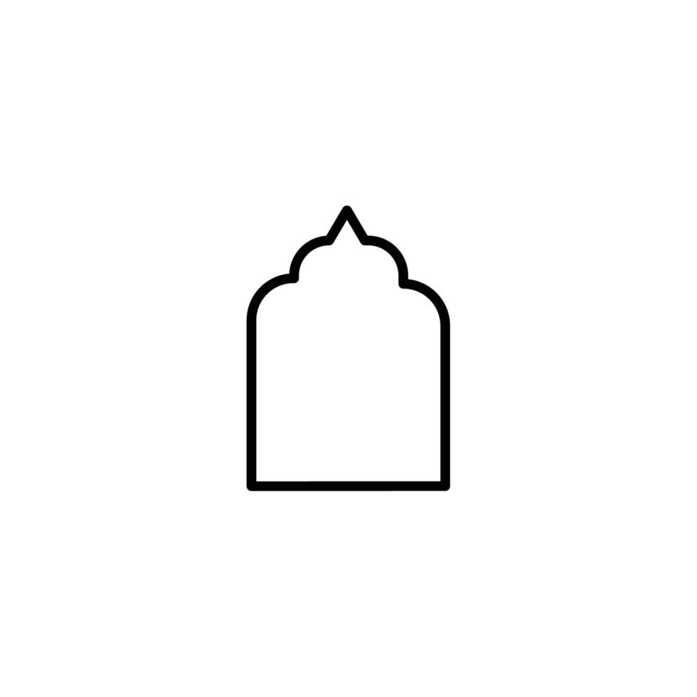 ornamen Moschee Zeichen Symbol. Vektor Illustration