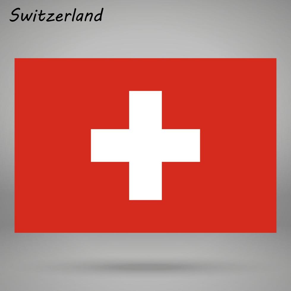 schweiz enkel flagga isolerat . vektor illustration