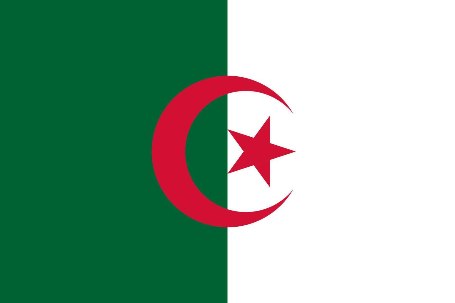 algeriet enkel flagga korrekt storlek, andel, färger. vektor