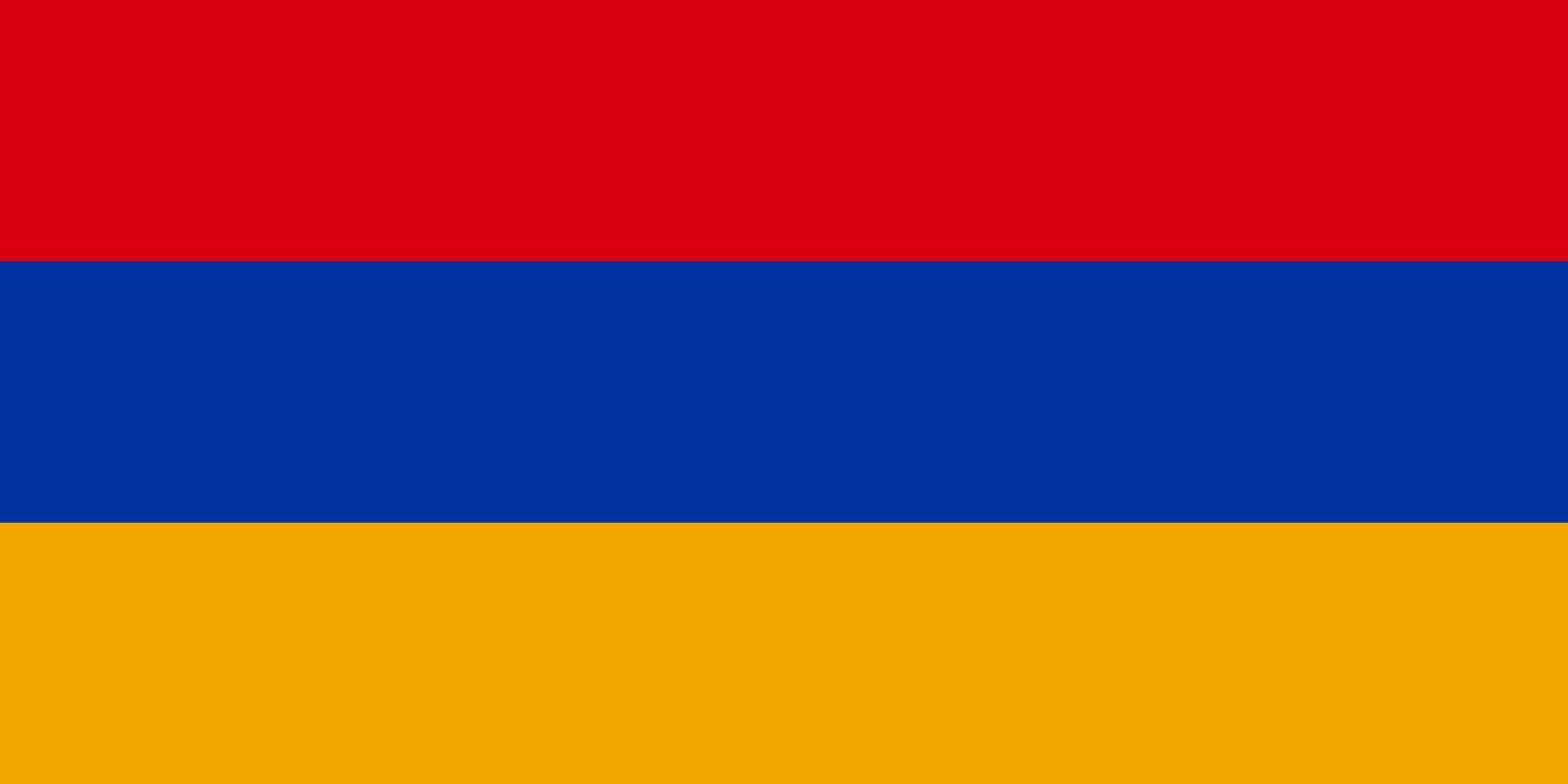 armenia enkel flagga korrekt storlek, andel, färger. vektor