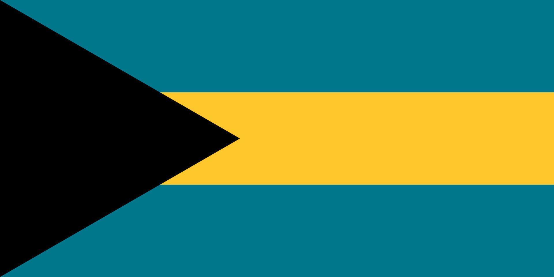 Bahamas enkel flagga korrekt storlek, andel, färger. vektor