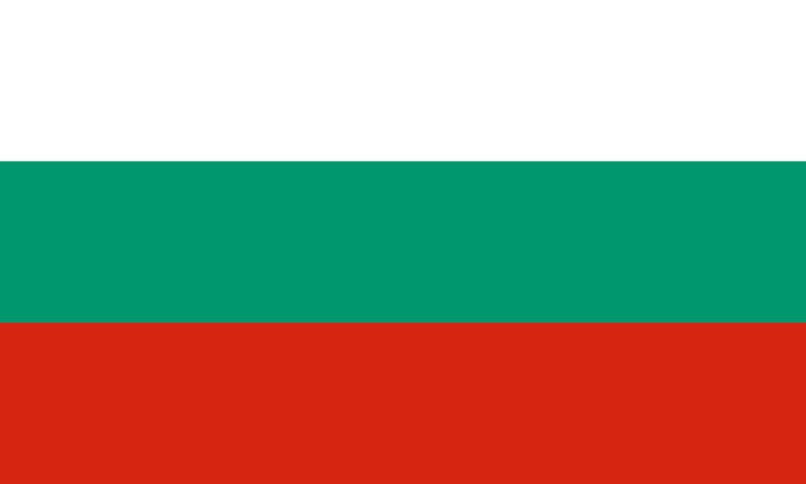 bulgarien enkel flagga korrekt storlek, andel, färger. vektor