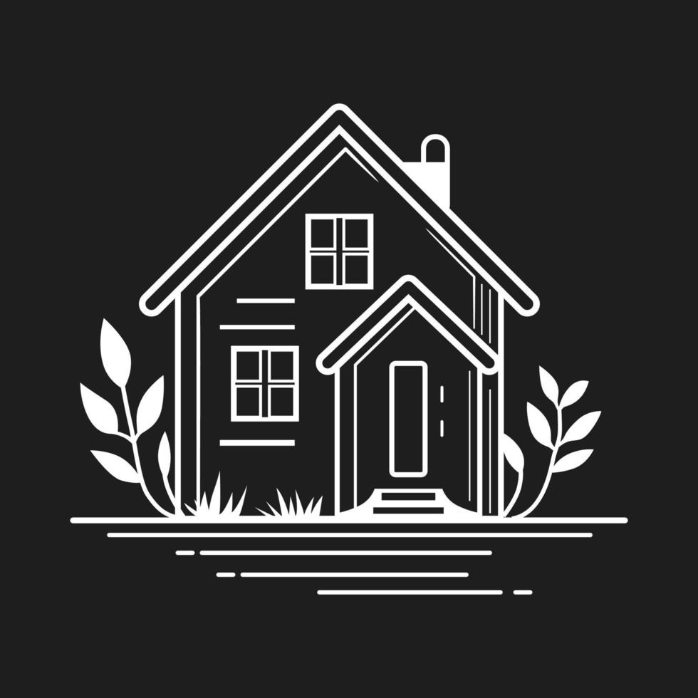 enkel hus Hem vektor logotyp illustration