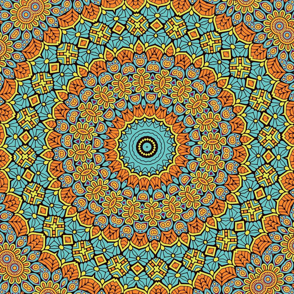 Vektor Kreis von Mandala mit Blumen- Ornament Muster. Hintergrund