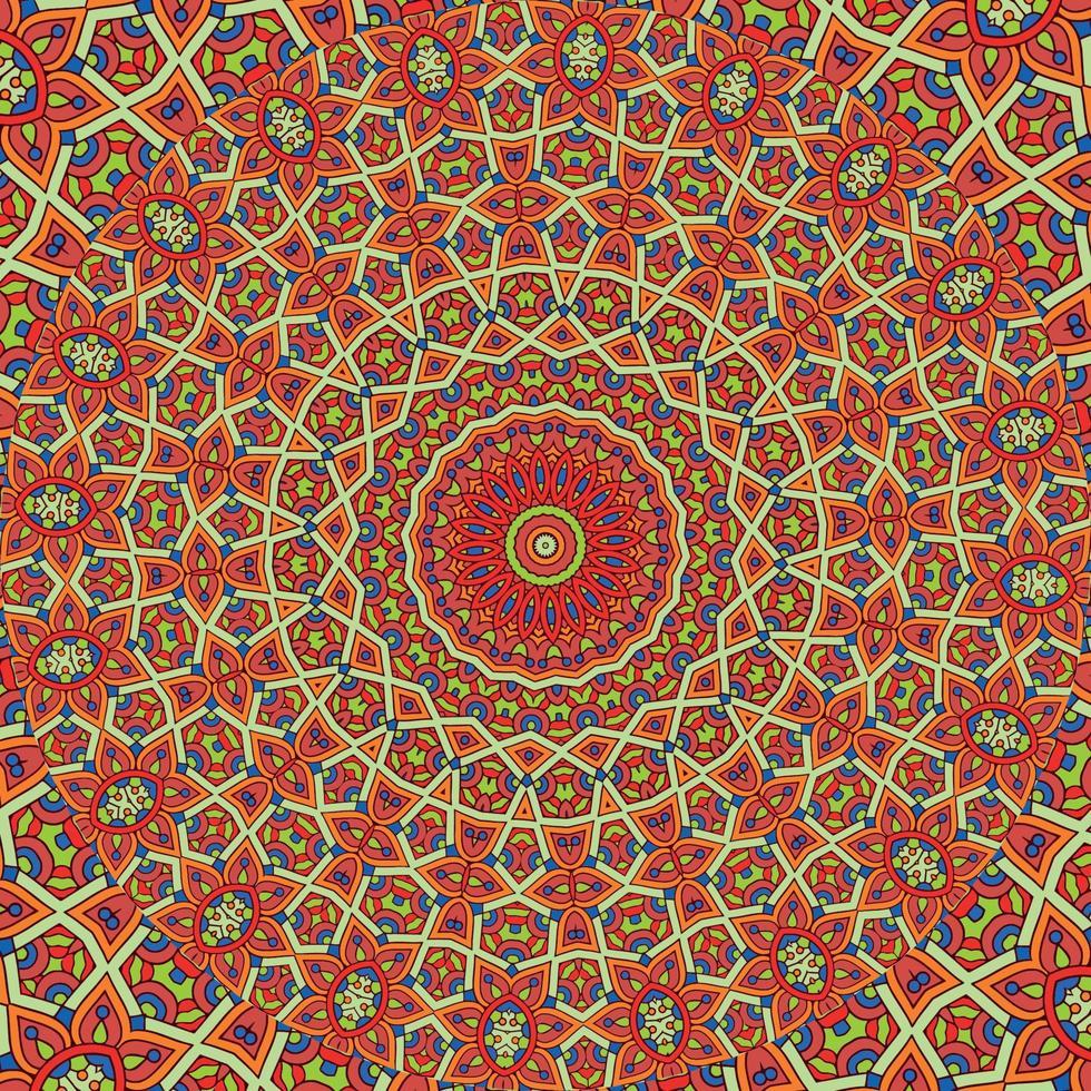 Mandala. Färbung Buch Seiten. indisch Anti-Stress Medaillon. abstrakt islamisch Blume, Arabisch Henna vektor