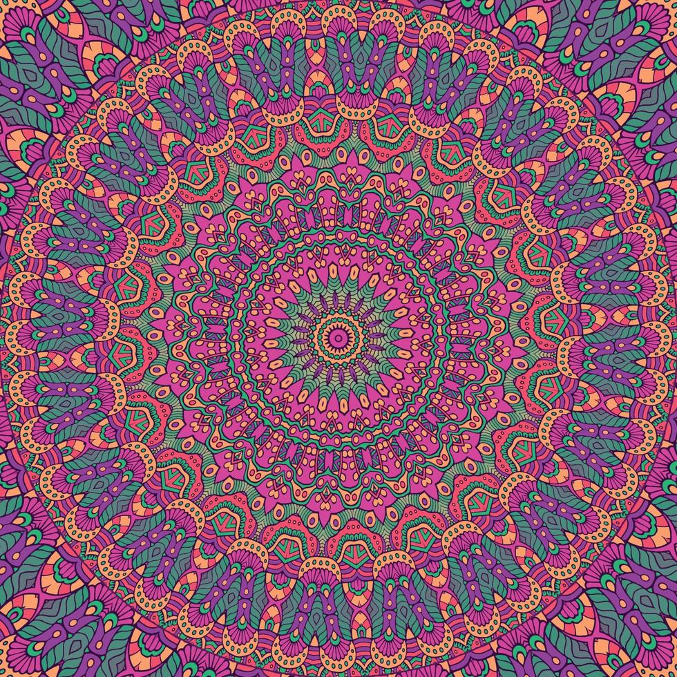 einfach Mandala Muster, einfach Mandalas Blumen- Muster Färbung Seite auf Weiß Hintergrund. vektor