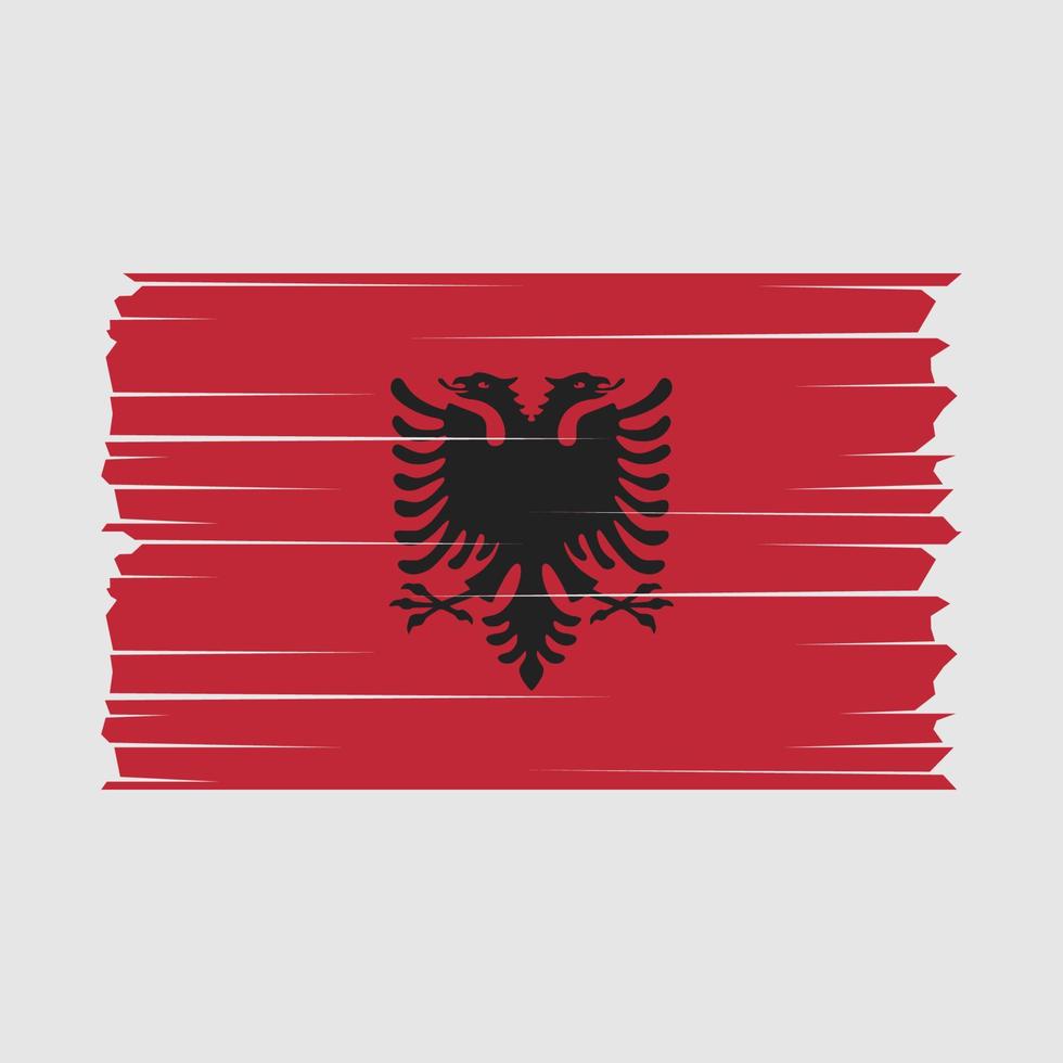 Albanien flagga vektor
