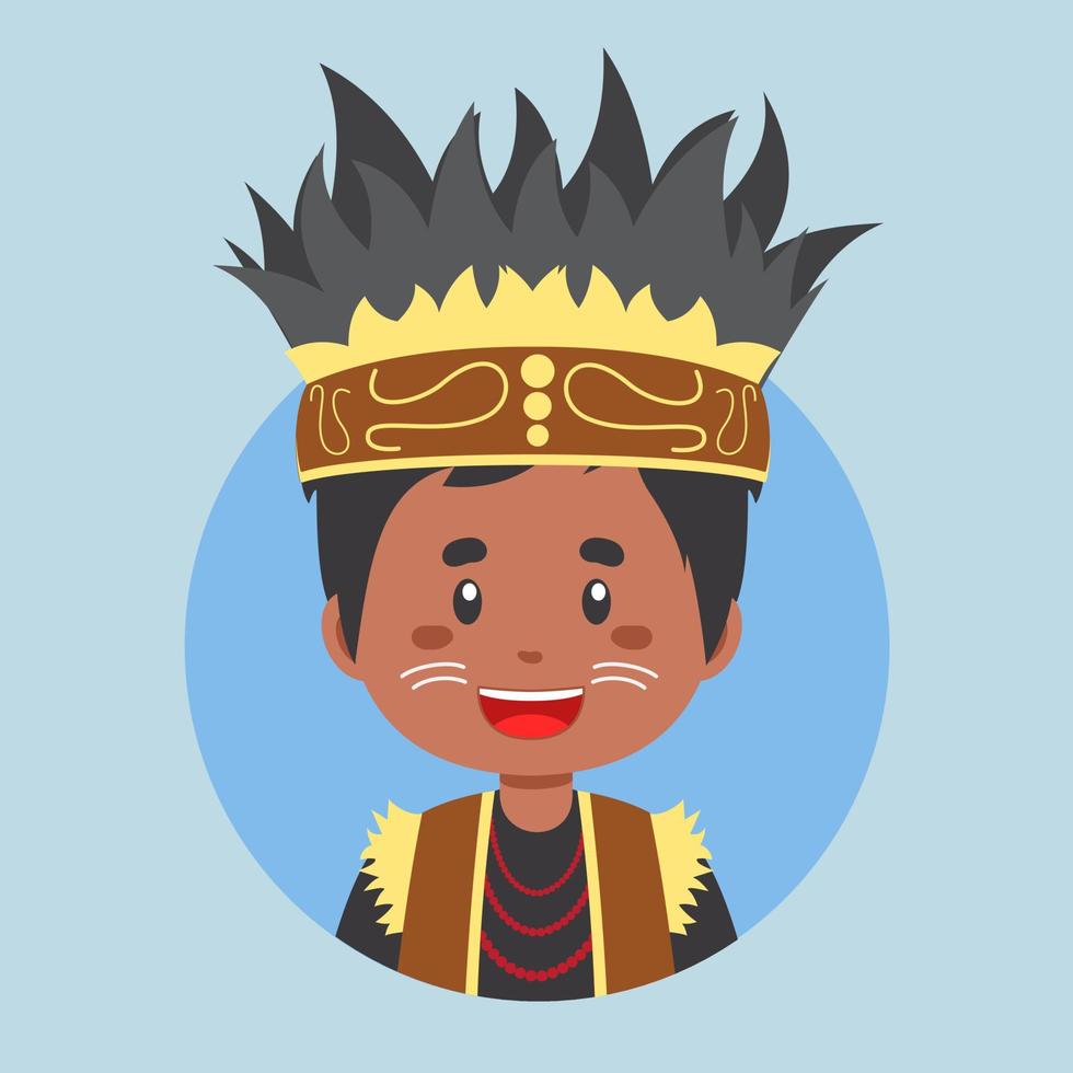 Benutzerbild von ein Papua indonesisch Charakter vektor