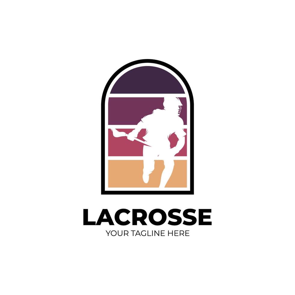 Lacrosse Sport Logo Design Vektor