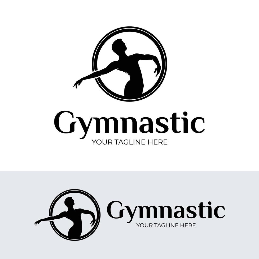 kondition gymnastiska logotyp design inspiration vektor