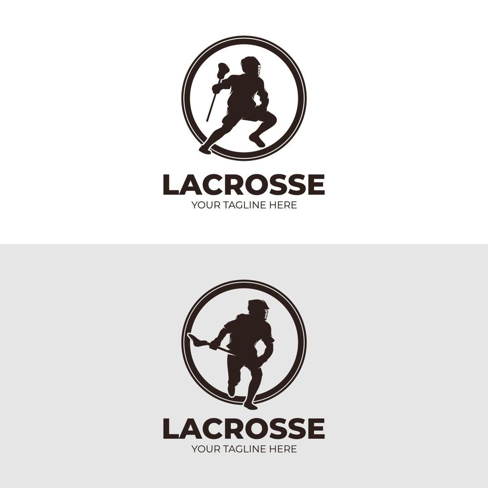 Lacrosse Sport Logo Design Vektor