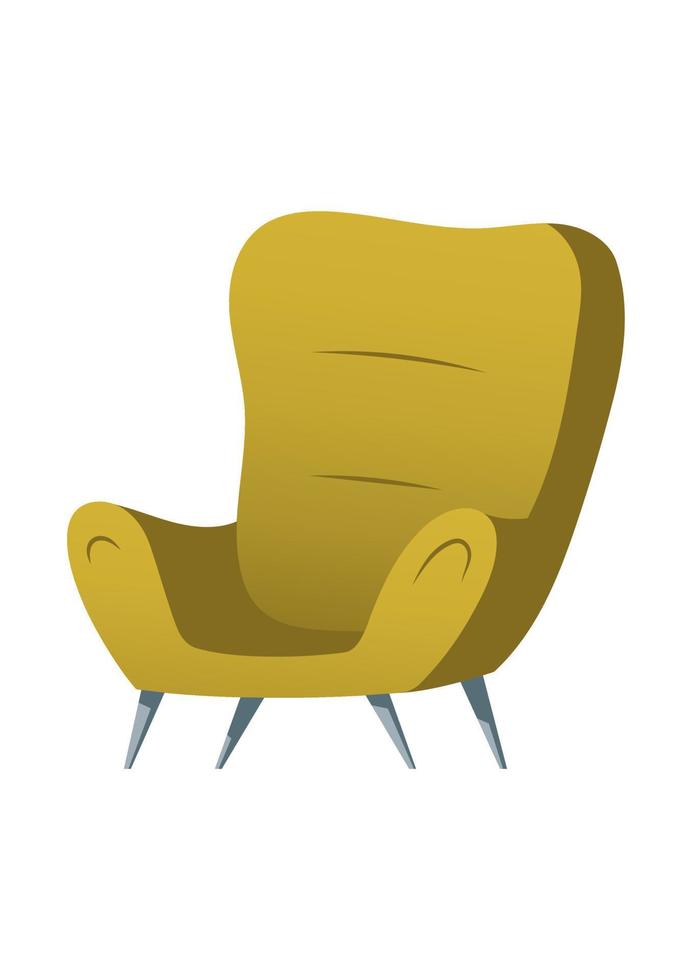 Sanft Stuhl Möbel Karikatur Element zum Zimmer Innere vektor
