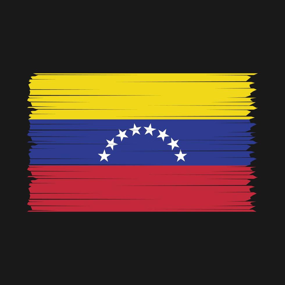 venezuela flag pinselvektor vektor