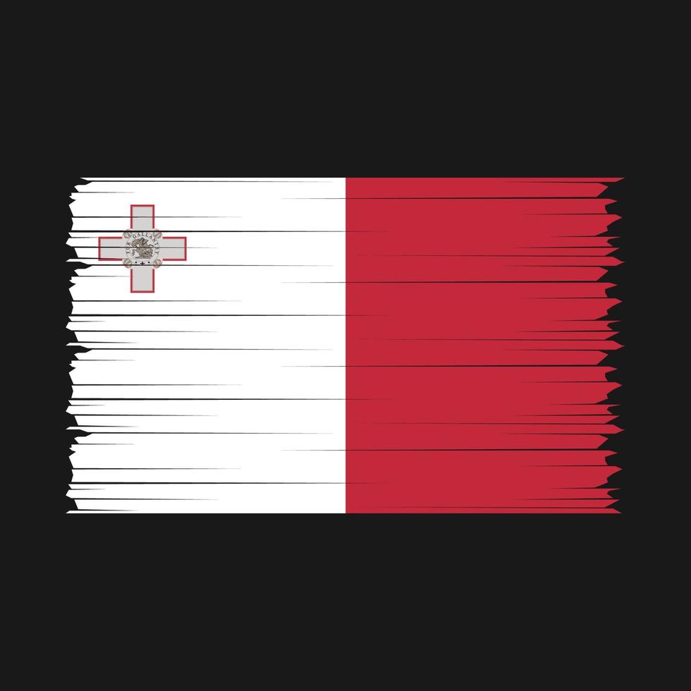 malta flagga borsta vektor