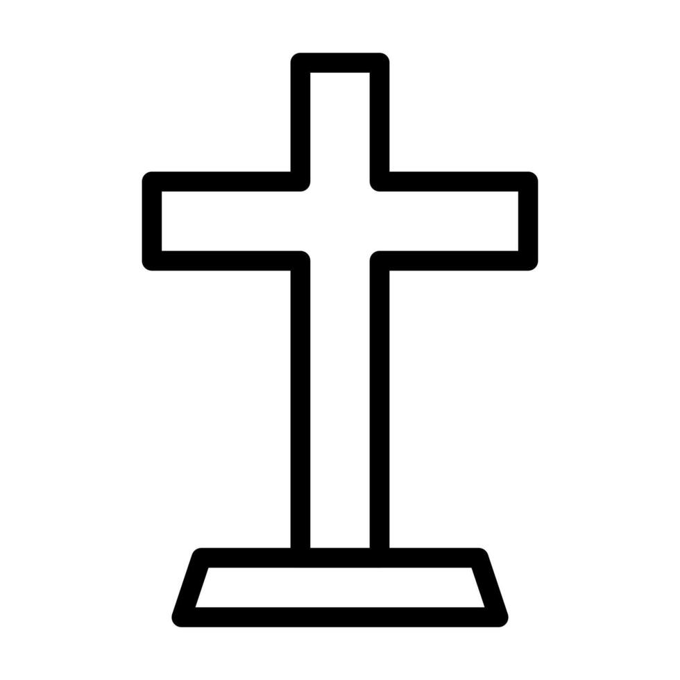 Christian Symbol Gliederung Stil Ostern Illustration Vektor Element und Symbol perfekt.