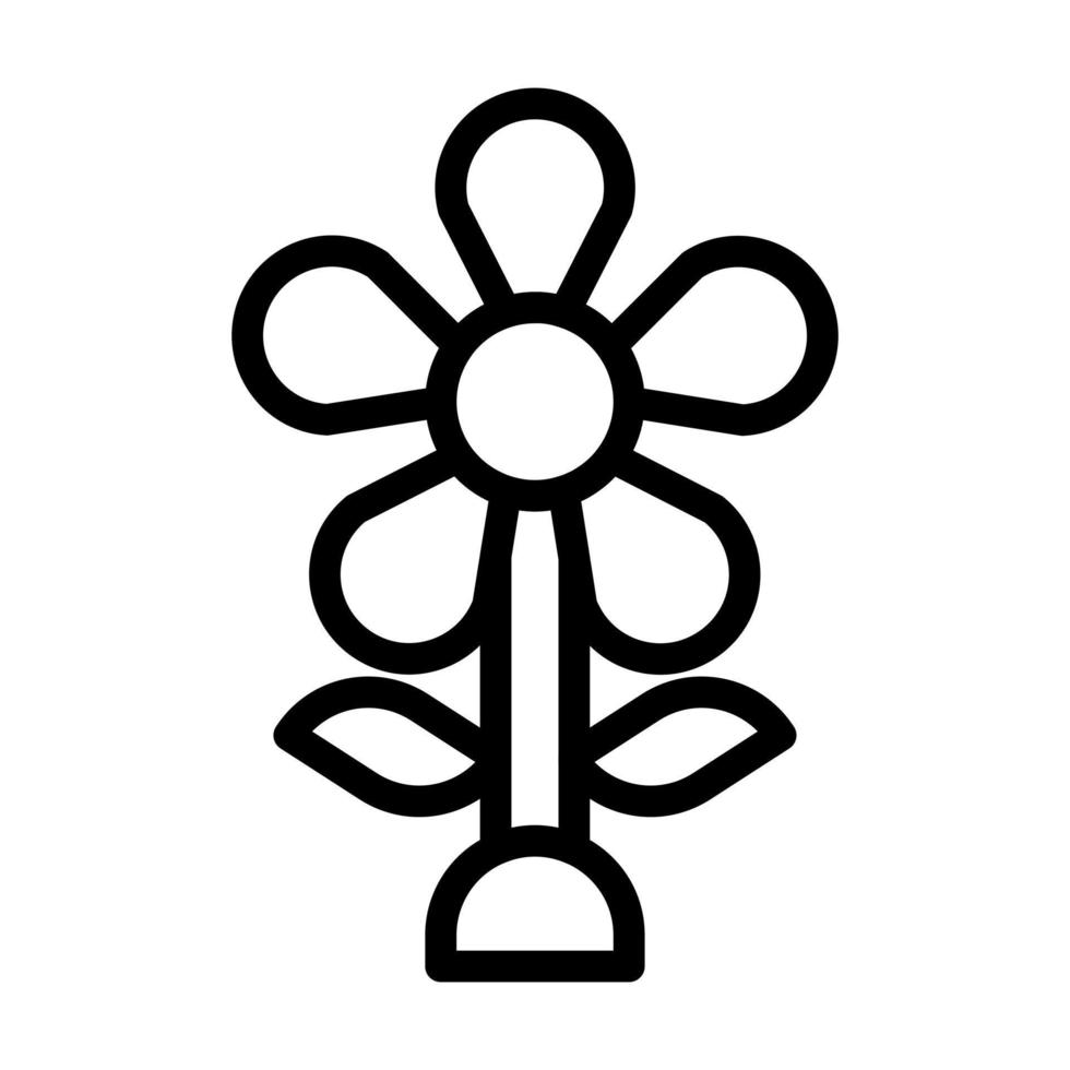 Blume Symbol Gliederung Stil Ostern Illustration Vektor Element und Symbol perfekt.
