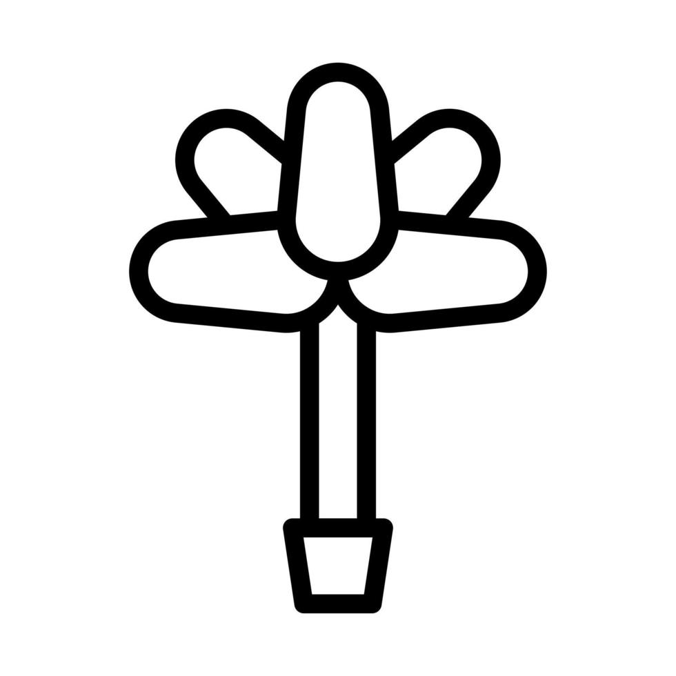 blomma ikon översikt stil påsk illustration vektor element och symbol perfekt.