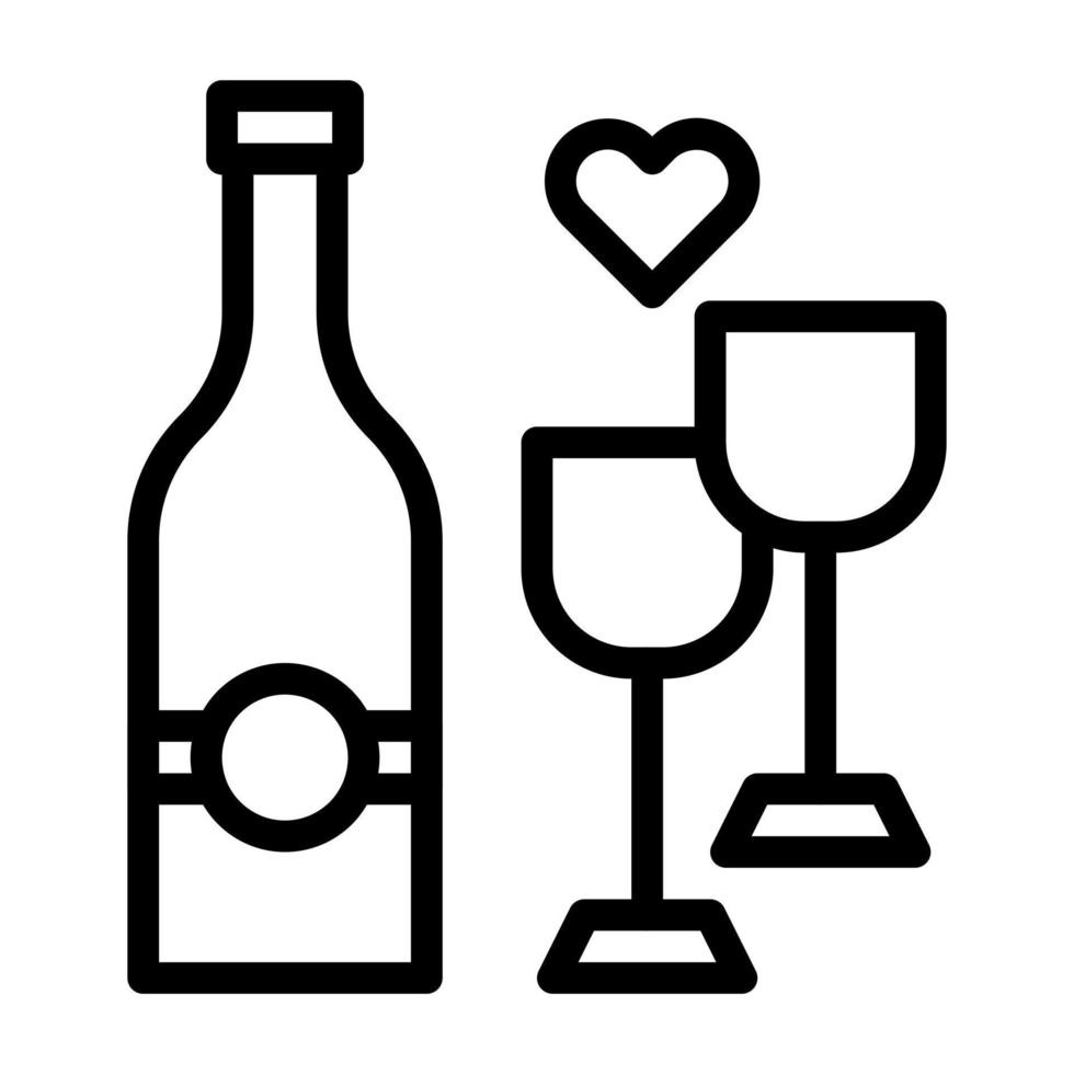vin ikon översikt stil påsk illustration vektor element och symbol perfekt.