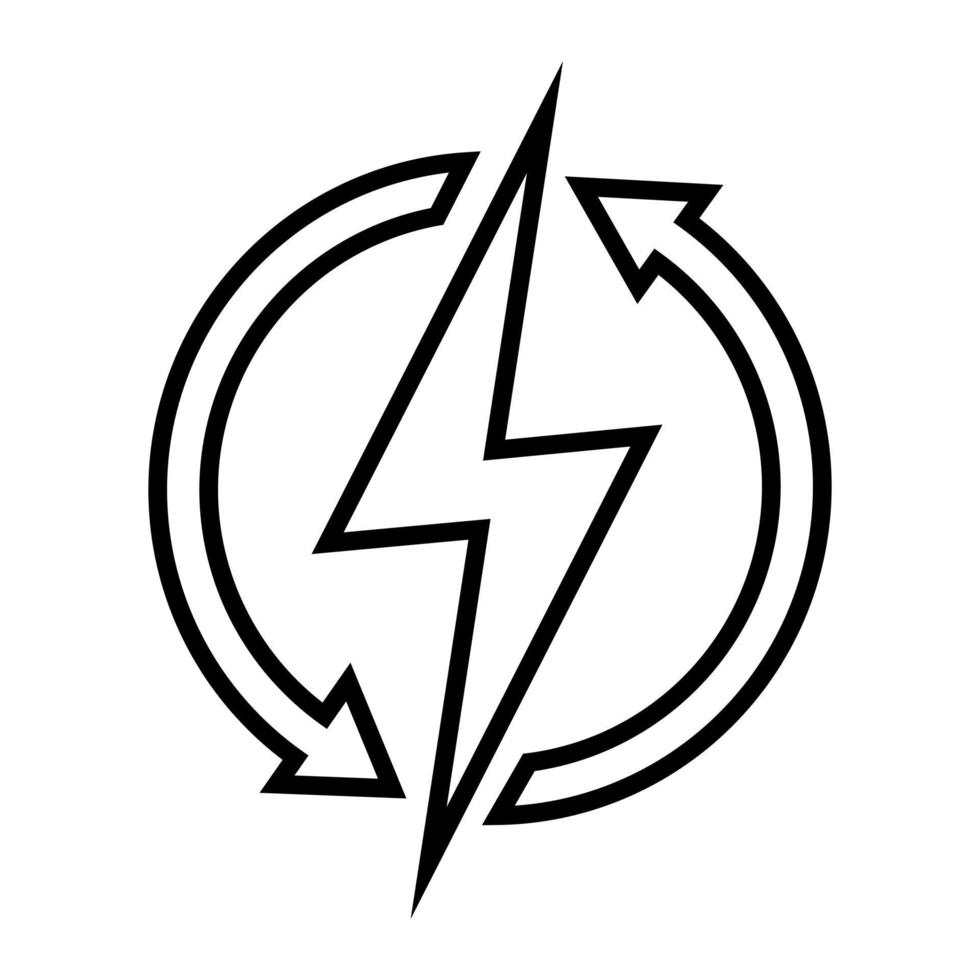 verlängerbar Energie Vektor Symbol. Grün Energie Illustration unterzeichnen. recyceln Symbol.