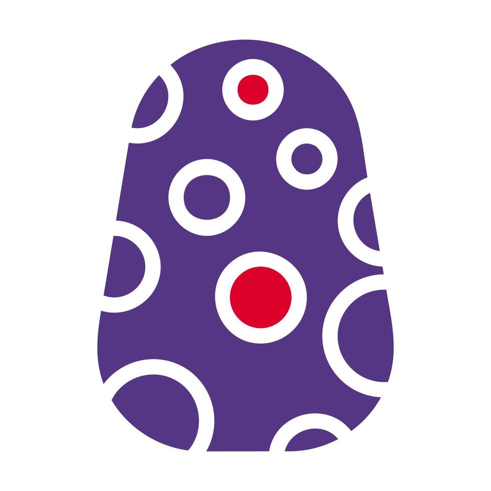 ägg ikon fast röd lila stil påsk illustration vektor element och symbol perfekt.
