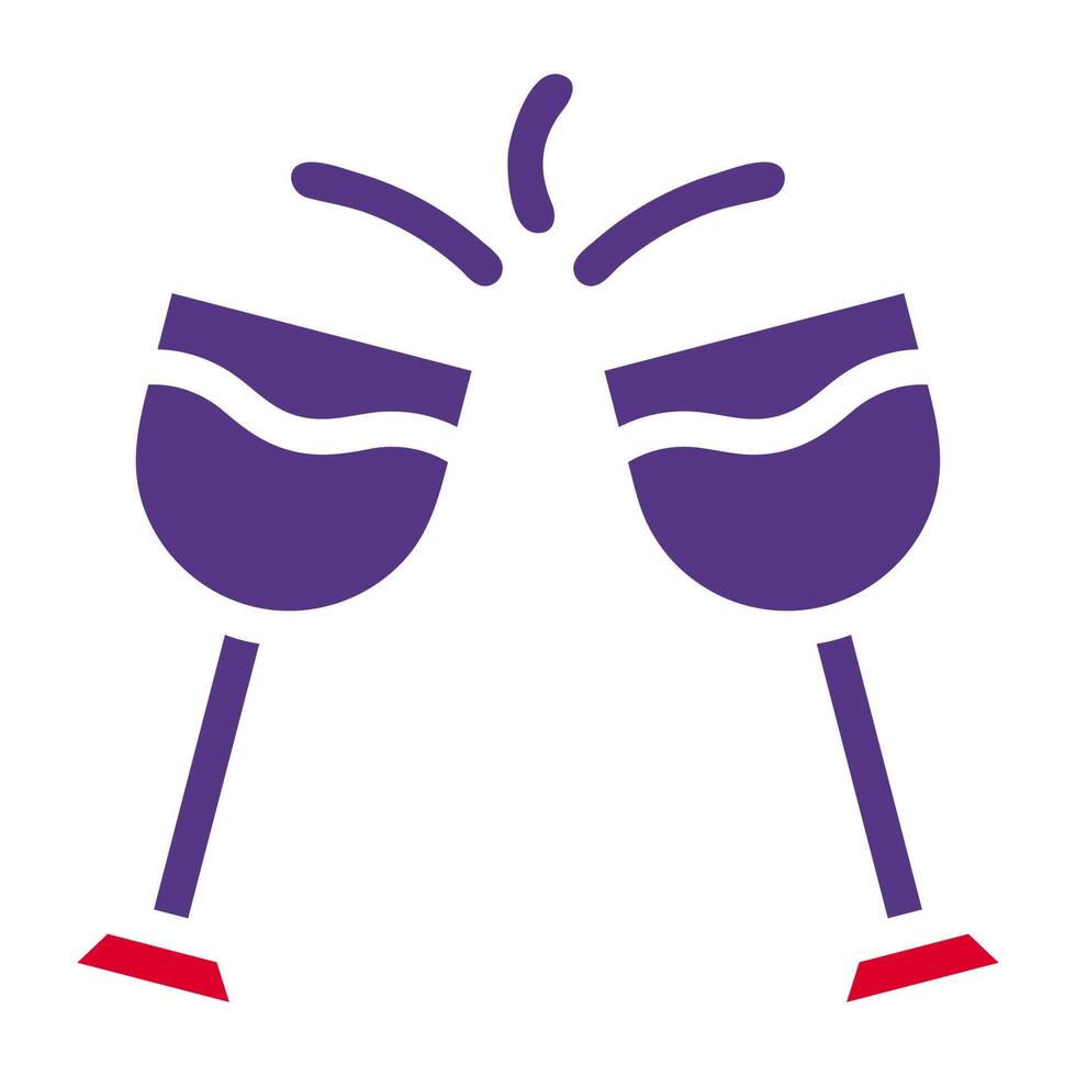 Wein Symbol solide rot lila Stil Ostern Illustration Vektor Element und Symbol perfekt.